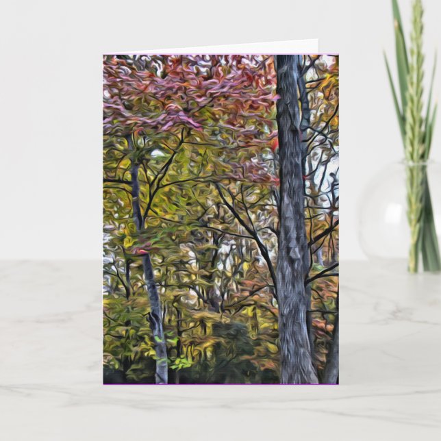 The colour in trees cards (Front)