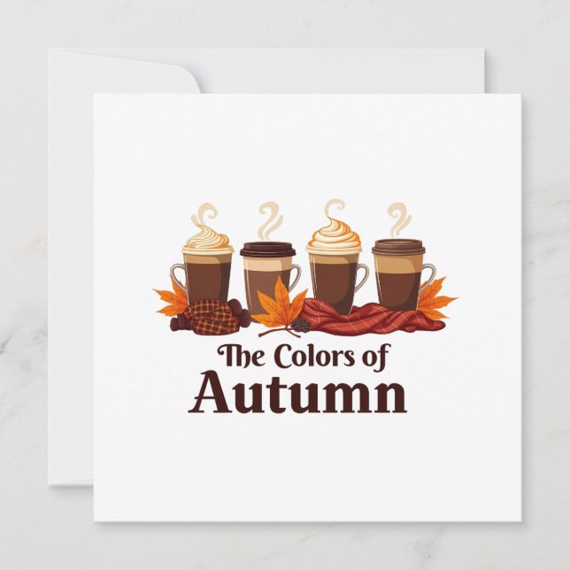 The colour of autumn Pumpkin Spice Coffee Fall  Announcement (Front)