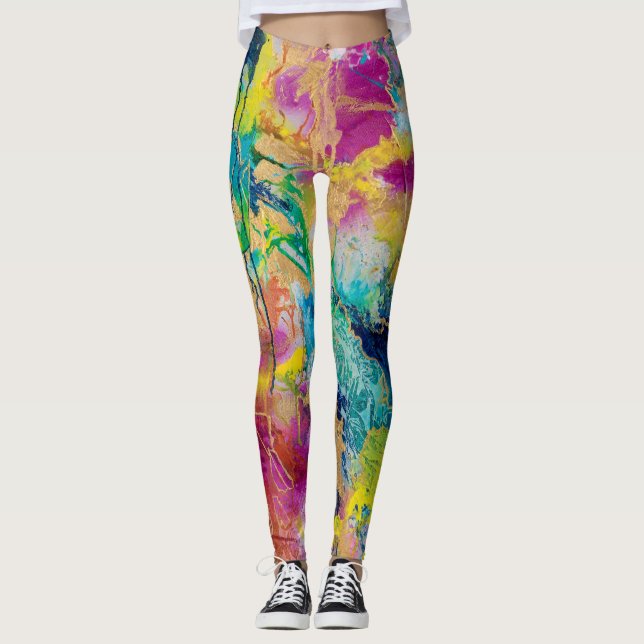 "The Colour Of Joy" Leggings by MaryLea Harris (Front)
