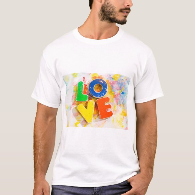 The Colour of Love Men's Basic T-Shirt (Front)