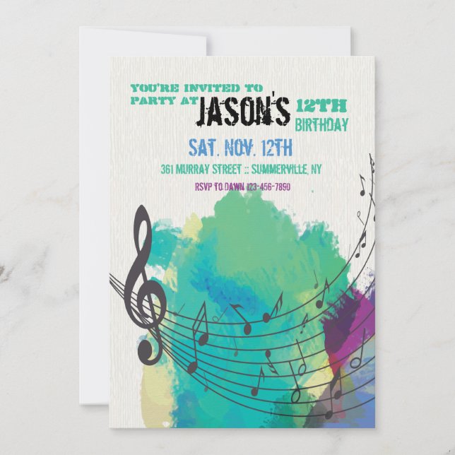 The Colour of Music 2 Invitation (Front)