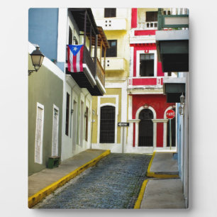the colour of old San Juan Puerto Rico Plaque