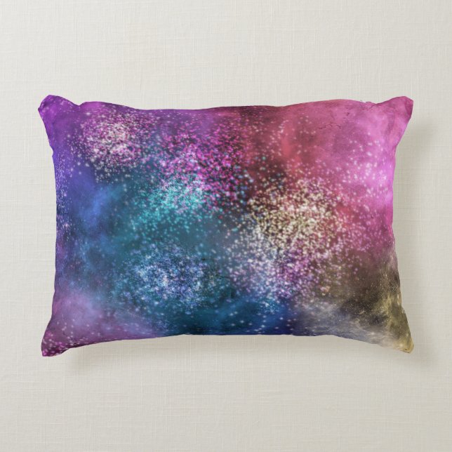 The Colourful Galaxy Decorative Cushion (Front)