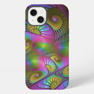 The Colourful Luminous Modern Abstract Fractal Art iPhone 13 Case