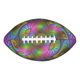 The Colourful Luminous Trippy Abstract Fractal Art American Football