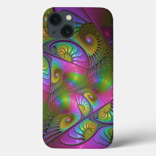 The Colourful Luminous Trippy Abstract Fractal Art iPhone 13 Case