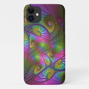 The Colourful Luminous Trippy Abstract Fractal Art iPhone 11 Case