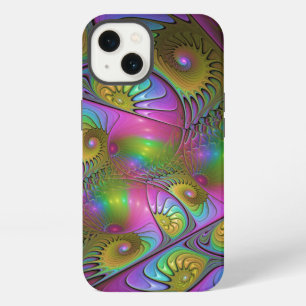 The Colourful Luminous Trippy Abstract Fractal Art iPhone 13 Case