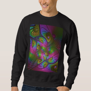 The Colourful Luminous Trippy Abstract Fractal Art Sweatshirt