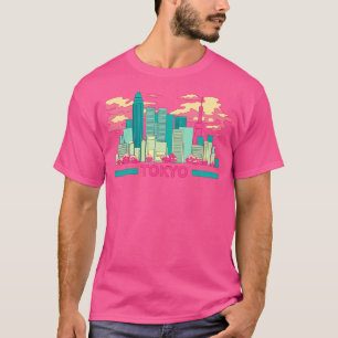 The Colourful Tokyo Skyscrapers And The Cherry Blo T-Shirt