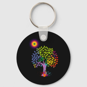 The Colourful Tree Giving Life To Earth Stop Globy Key Ring