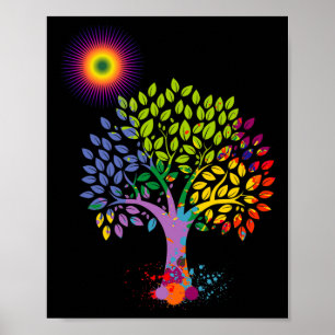 The Colourful Tree Giving Life To Earth Stop Globy Poster