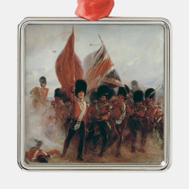 The Colours: advance of the Scots Guards Metal Tree Decoration (Front)