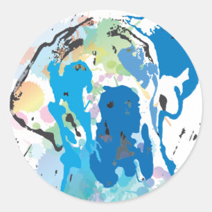 The colours Dane Classic Round Sticker