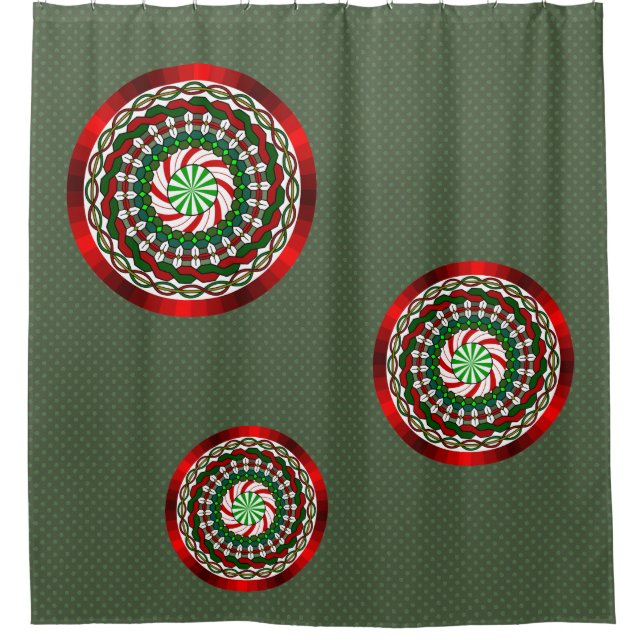 The Colours of Christmas Shower Curtain (Front)
