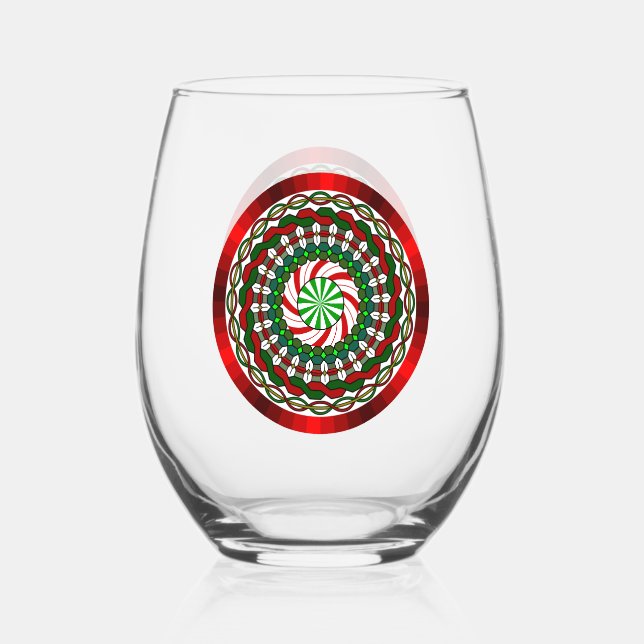 The Colours of Christmas Stemless Wine Glass (Front)