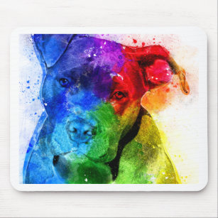 The colours of Love are a Pitbull Mouse Mat
