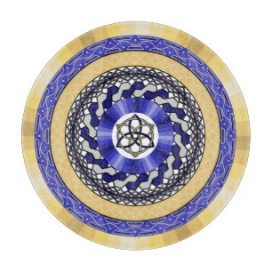 The Colours of New Years Glass Cutting Board