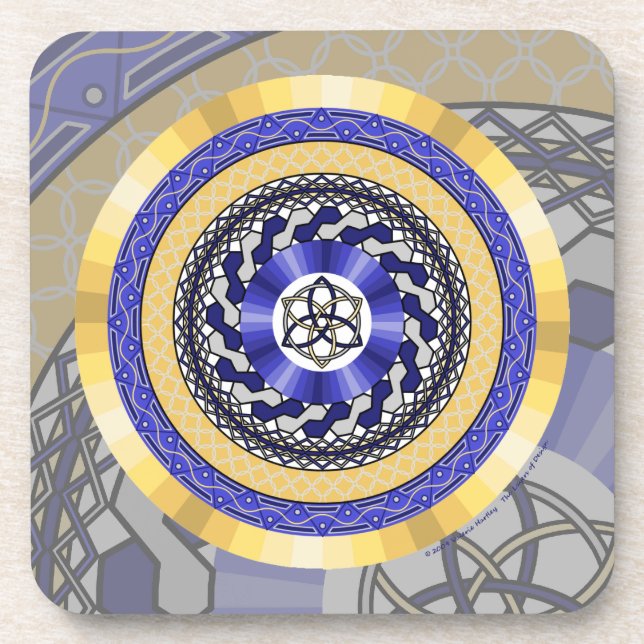 The Colours of New Years Square Coaster (Front)