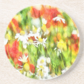 The Colours Of Spring On A Sunny Day Watercolor Coaster