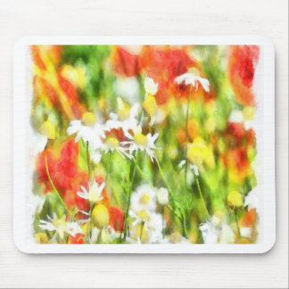 The Colours Of Spring On A Sunny Day Watercolor Mouse Mat