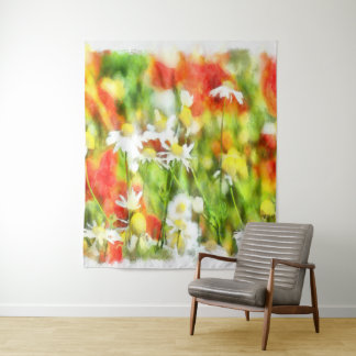 The Colours Of Spring On A Sunny Day Watercolor Tapestry