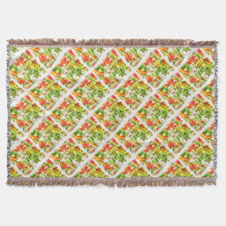 The Colours Of Spring On A Sunny Day Watercolor Throw Blanket