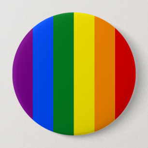The colours of the rainbow 10 cm round badge
