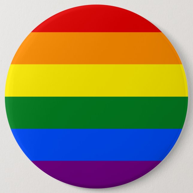 The colours of the rainbow 6 cm round badge (Front)