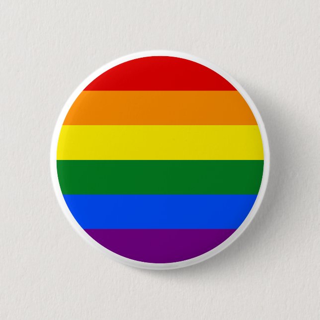 The colours of the rainbow 6 cm round badge (Front)