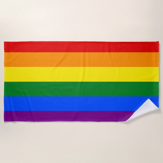 The colours of the rainbow beach towel (Front)
