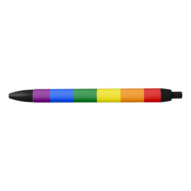 The colours of the rainbow black ink pen (Front)
