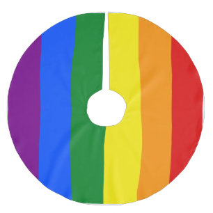 The colours of the rainbow brushed polyester tree skirt