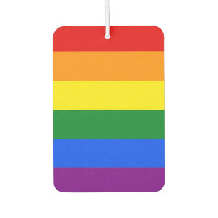The colours of the rainbow car air freshener