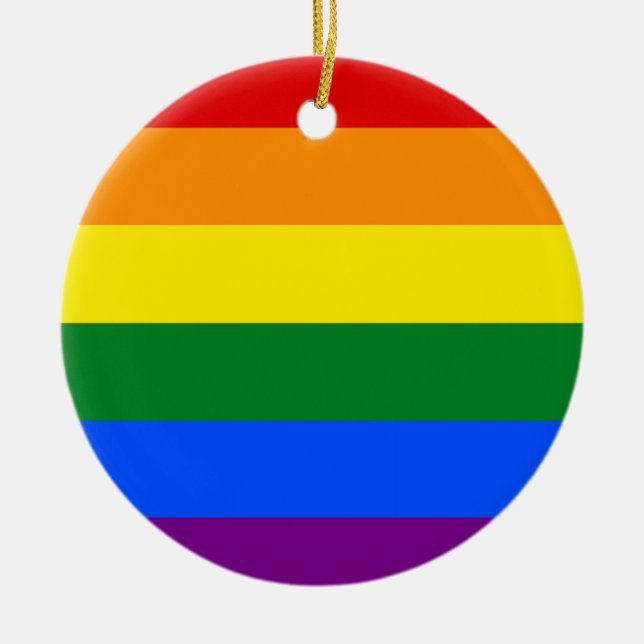 The colours of the rainbow ceramic tree decoration (Front)