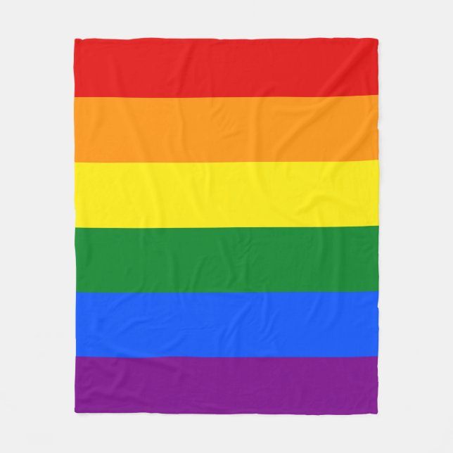 The colours of the rainbow fleece blanket (Front)