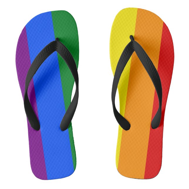 The colours of the rainbow flip flops (Footbed)