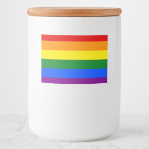 The colours of the rainbow food label