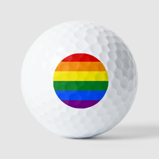 The colours of the rainbow golf balls (Front)