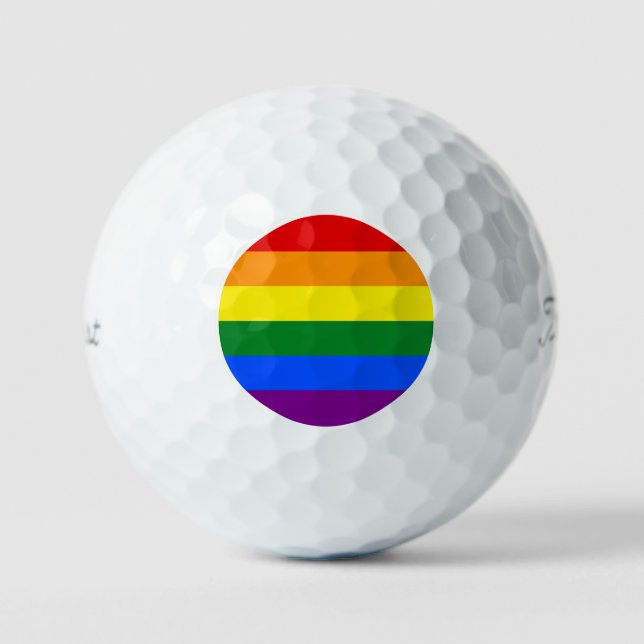 The colours of the rainbow golf balls (Front)