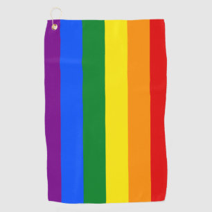 The colours of the rainbow golf towel