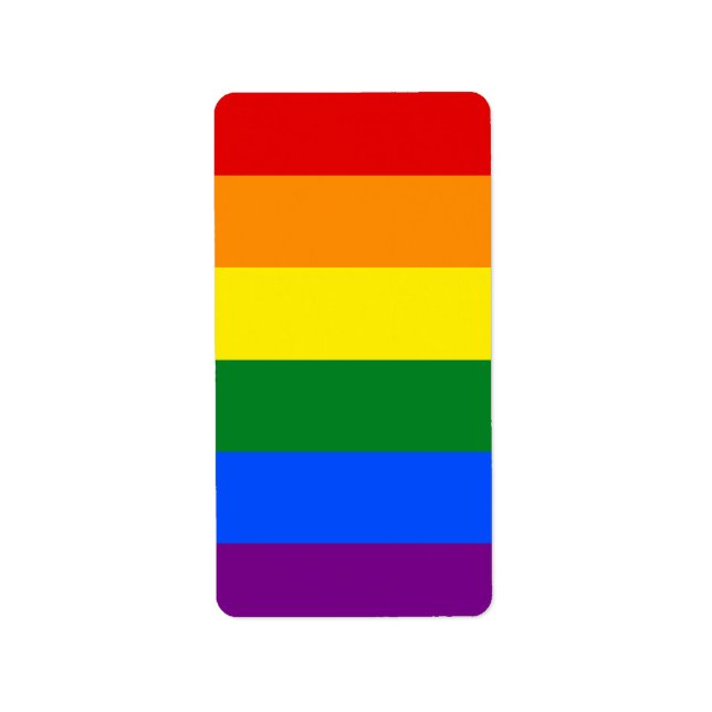 The colours of the rainbow label (Front)