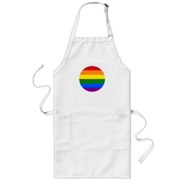 The colours of the rainbow long apron (Front)