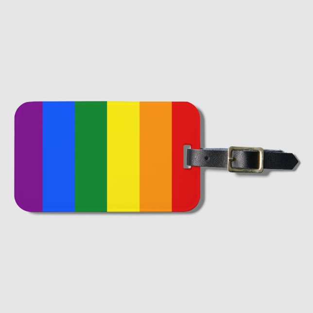 The colours of the rainbow luggage tag (Front Horizontal)
