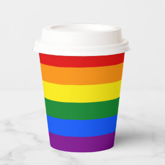The colours of the rainbow paper cups