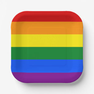 The colours of the rainbow paper plate