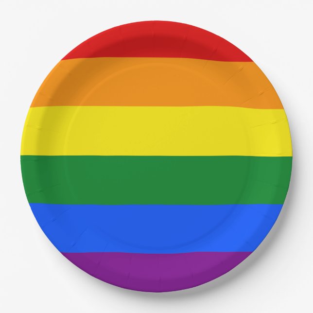 The colours of the rainbow paper plate (Front)