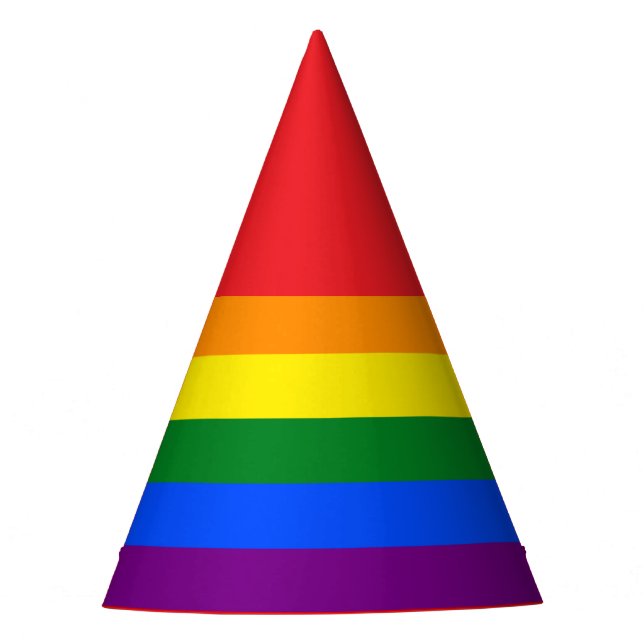 The colours of the rainbow party hat (Front)