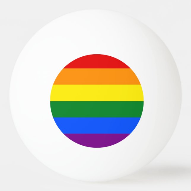 The colours of the rainbow ping pong ball (Front)