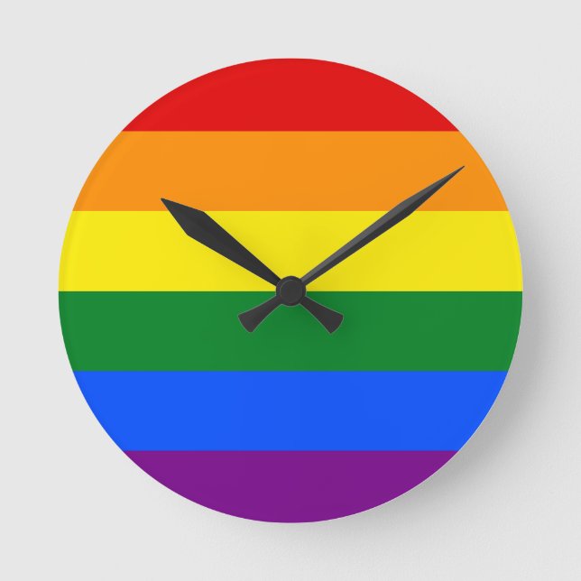 The colours of the rainbow round clock (Front)
